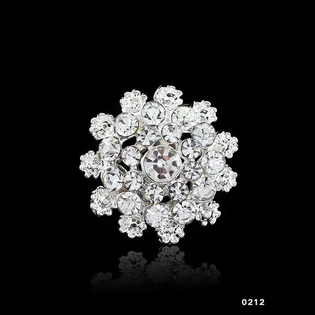 14 types Fashion 2017 Bridal Bouquet Flower Pattern Brooch Pin Rhinestone Inlaid Crystal Women Wedding Brooches Fine Jewelry