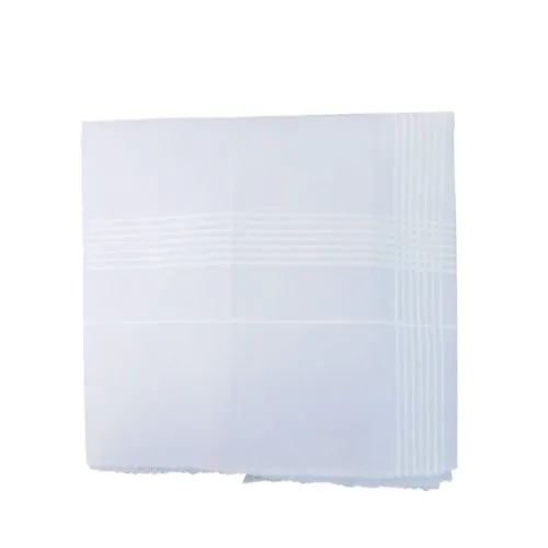 1537 Men's King Size Formal Handkerchiefs for Office Use - Pack of 12