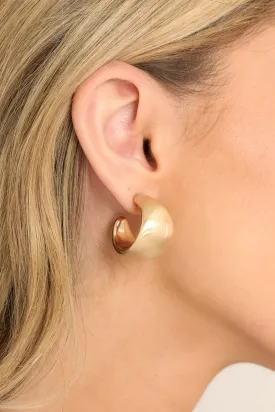 After All This Time Matte Gold Earrings