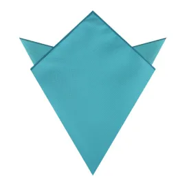 Aqua Blue Malibu Weave Pocket Square