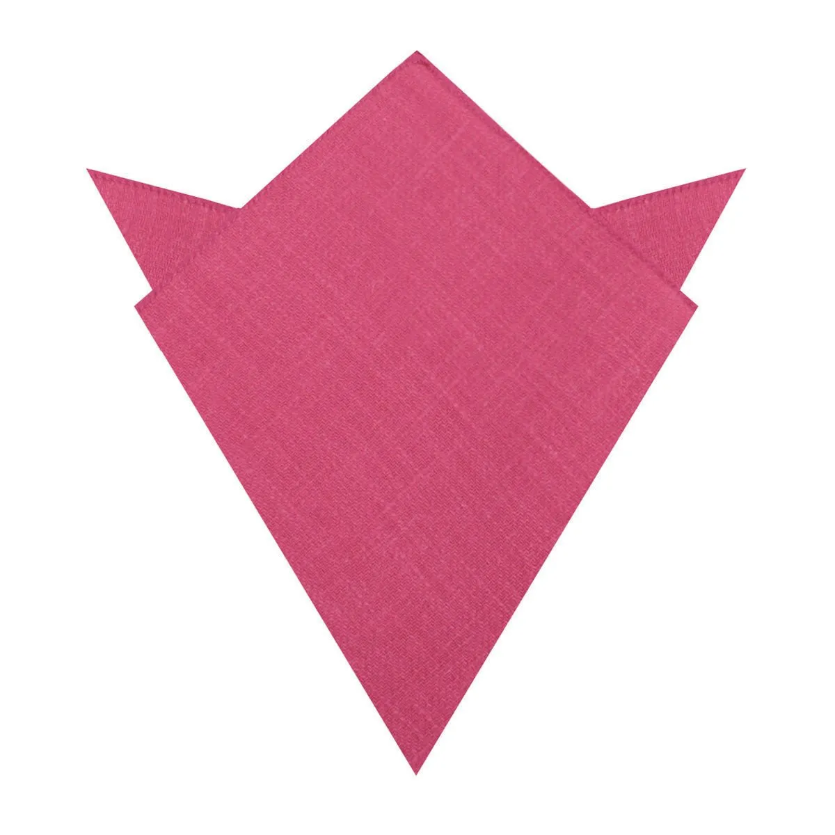 Begonia Hot Pink Linen Pocket Square