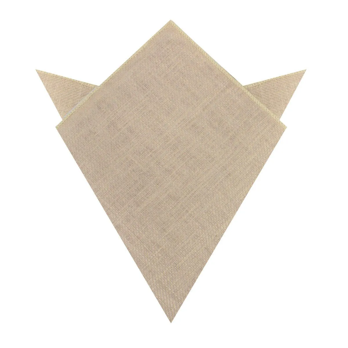 Biscotti Beige Linen Pocket Square