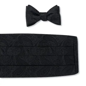 Black Paisley Cummerbund Set - CB1745