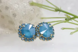 BLUE STUD EARRINGS