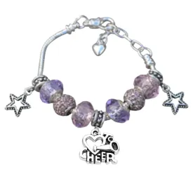 Cheer Beaded Charm Bracelet