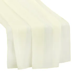 Chiffon Wedding Table Runner 10FT x 27" - Ivory