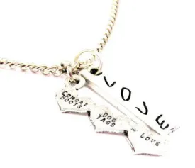 Combat Boots   Dog Tags = Love Love Stick Necklace