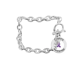 Crohn's Circle Charm Chunky Bracelets