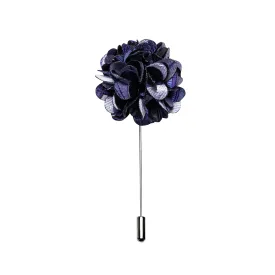 Dark Blue Floral Men's Accessories Lapel Pin