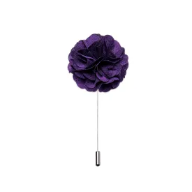 DarkPurple Floral Men's Accessories Lapel Pin