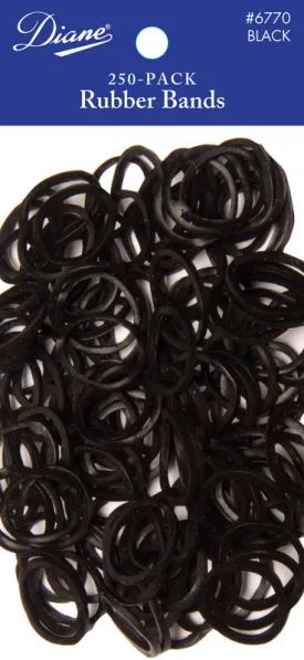 Diane by Fromm Hair Elastics Black 12mm 250pk