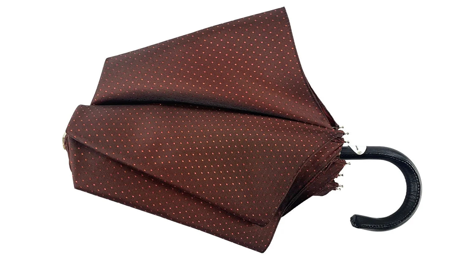 Elegant Burgundy Polka Dot Umbrella