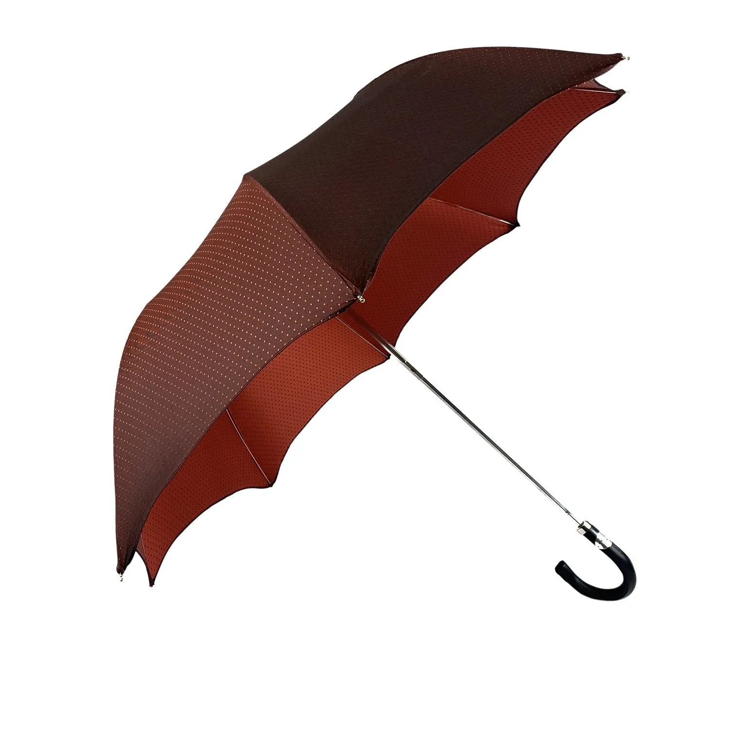 Elegant Burgundy Polka Dot Umbrella