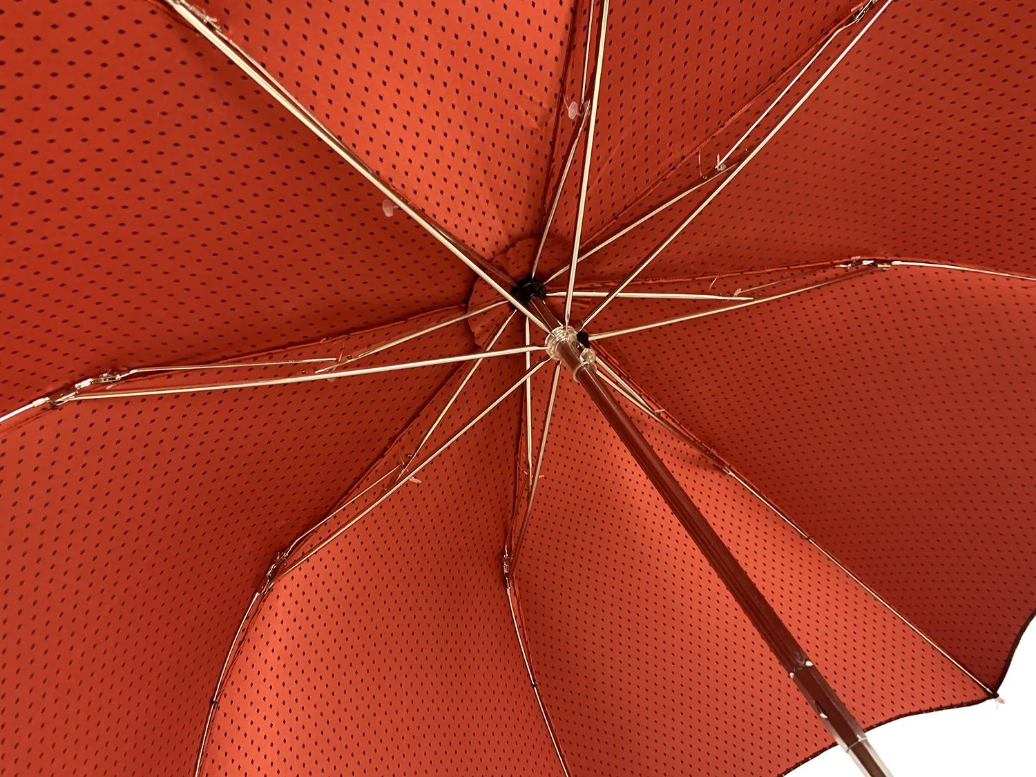 Elegant Burgundy Polka Dot Umbrella