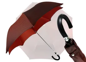 Elegant Burgundy Polka Dot Umbrella