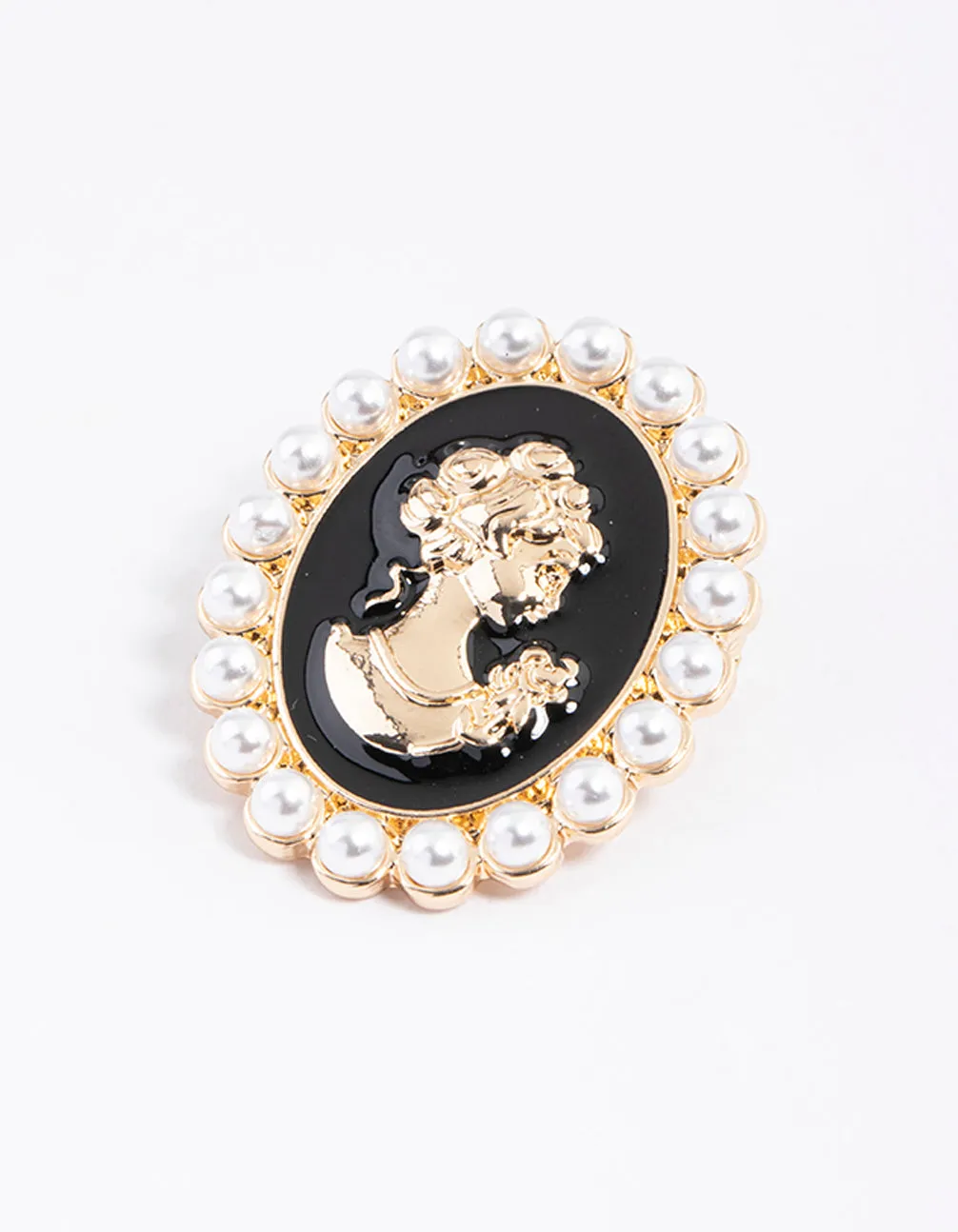 Gold Vintage Pearl Brooch