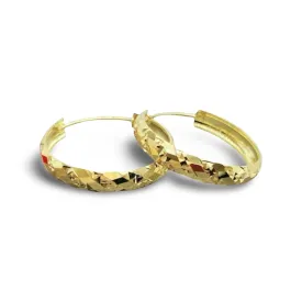 #GOLD2024 | 18K Golden Chunky Hoop Earrings