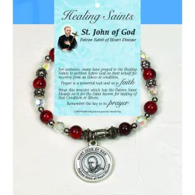 Healing Saint Italian Charm Bracelet - St John of God - Pack of 4