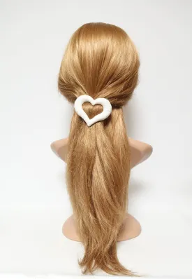 heart hair barrette fabric wrapped clip woman casual hair accessories