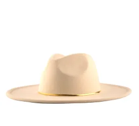 Hendrix Wide Brim Fedora - Off White