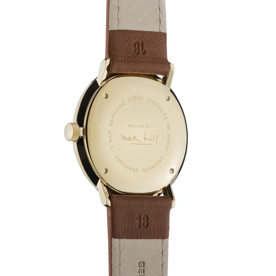 Junghans Max Bill Handaufzug Men's Brown Watch 27/5703.02