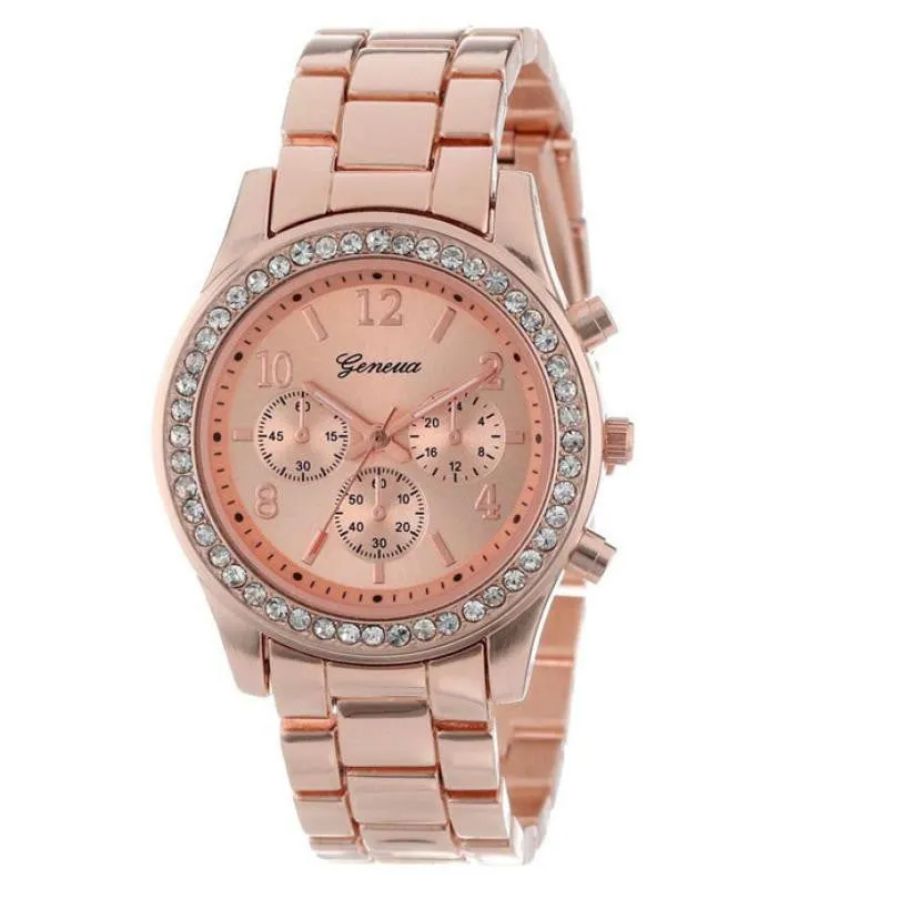 Luxury Crystal Geneva Quartz Watch for Women