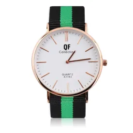 Luxury Watches Men Women Fashion Casual Ultra Thin Large Dial Quartz Wristwatches Nylon Striped Strap Band Watch relogio