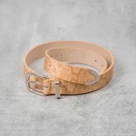 Obey Snake Dress Belt - Tan