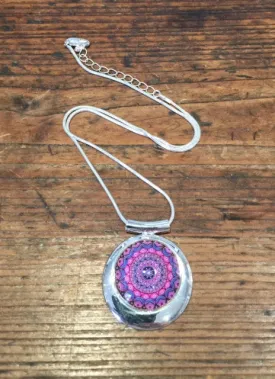 Pink and Purple Print Pendant