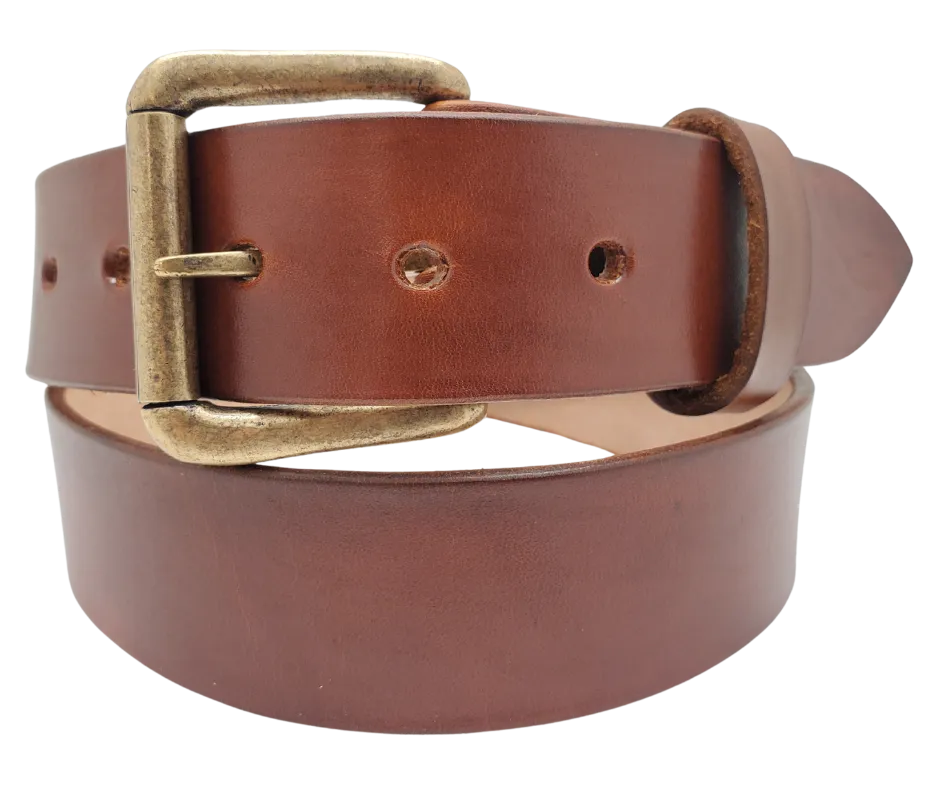 "The Office" Medium Brown Casual Leather Belt