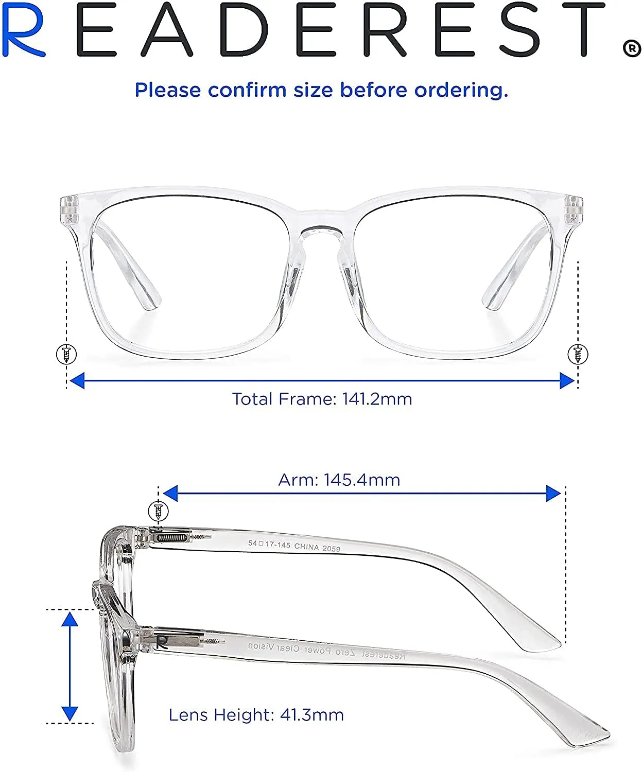 Readerest blue-light-blocking-reading-glasses-clear-2-75-magnification