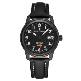 Revue Thommen Men's 16052.2577 'Air speed' Black Dial Leather Strap Swiss Automatic Watch