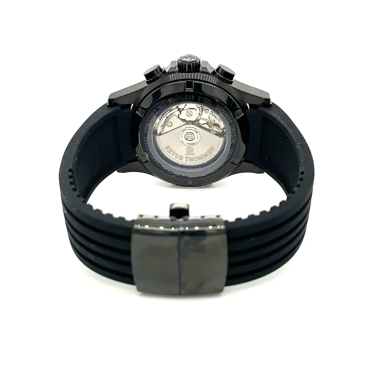 Revue Thommen Men's 'Air Speed' Rubber Strap Chronograph Watch