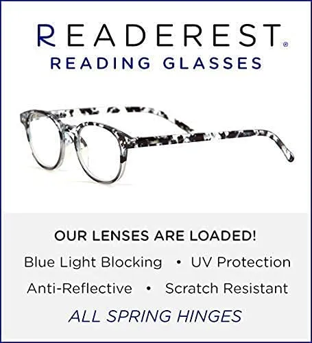 Round-Blue-Light-Blocking-Reading-Glasses-Clear-Black-0-00-Magnification-Computer-Glasses