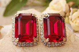 Ruby earrings