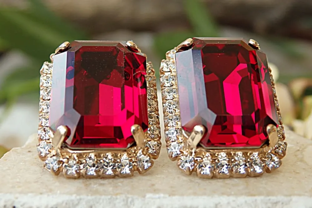 Ruby earrings