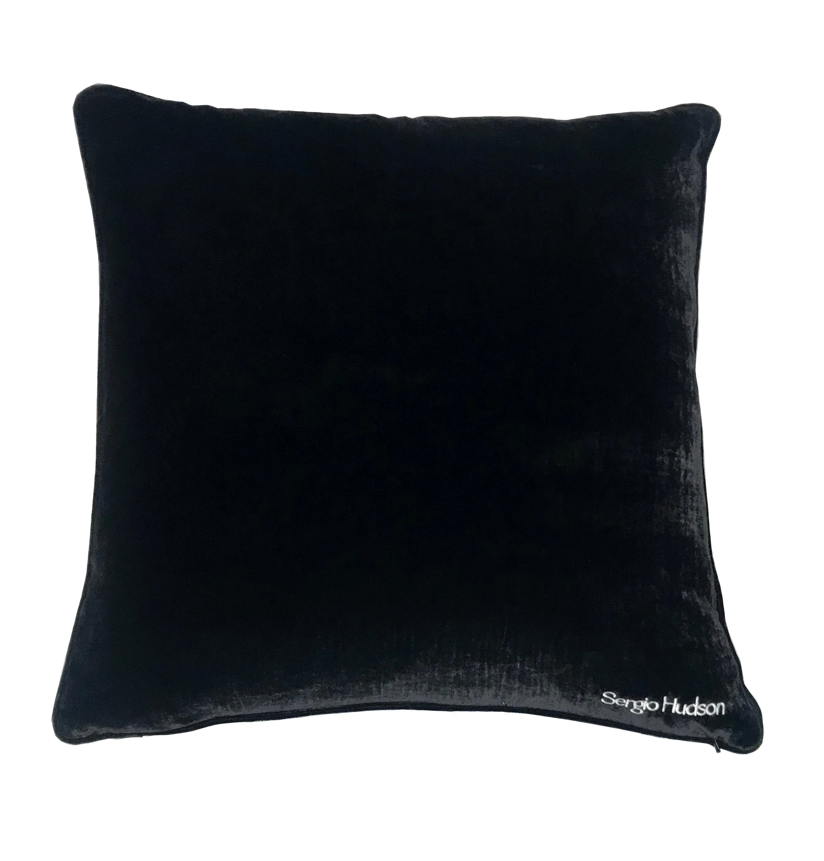 Sergio Hudson Logo Embroidered Pillow 24x24