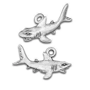 Shark Silver Charm