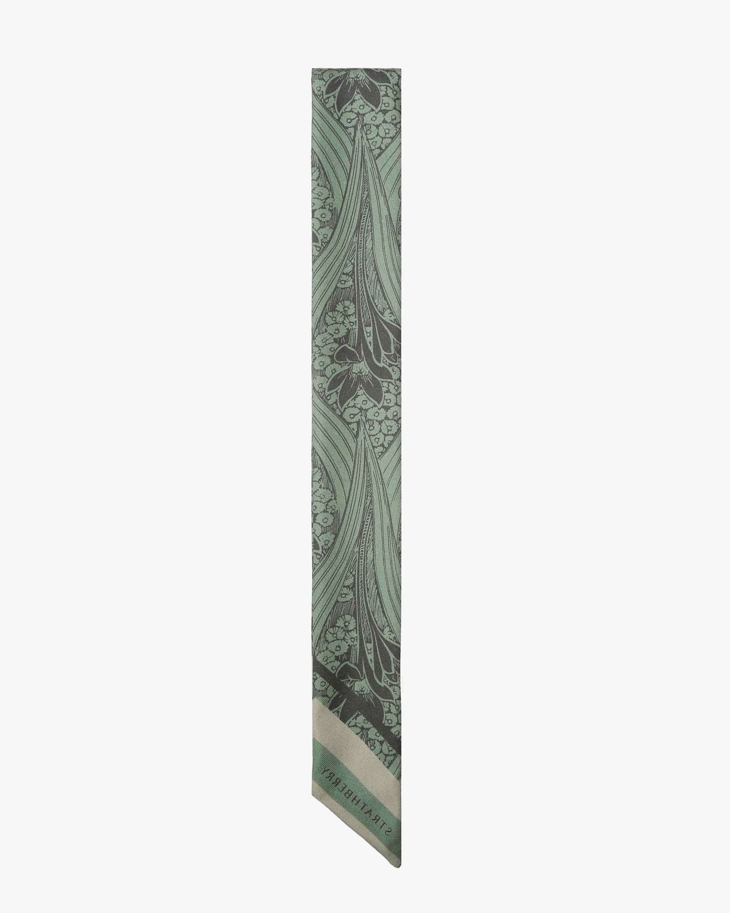 Silk Skinny Scarf - Wallpaper Sage