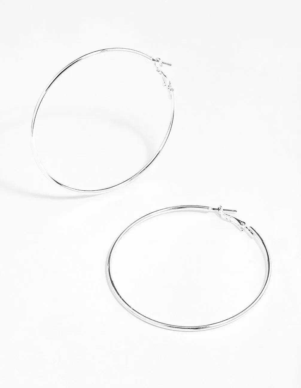 Silver Classic Medium Hoop Earrings