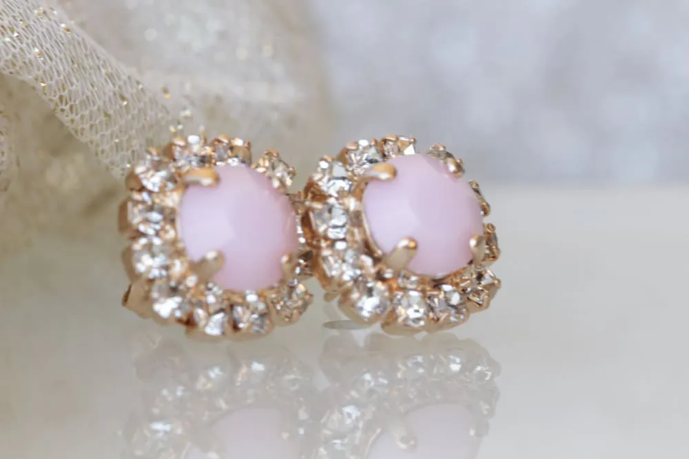 SMALL PINK EARRINGS