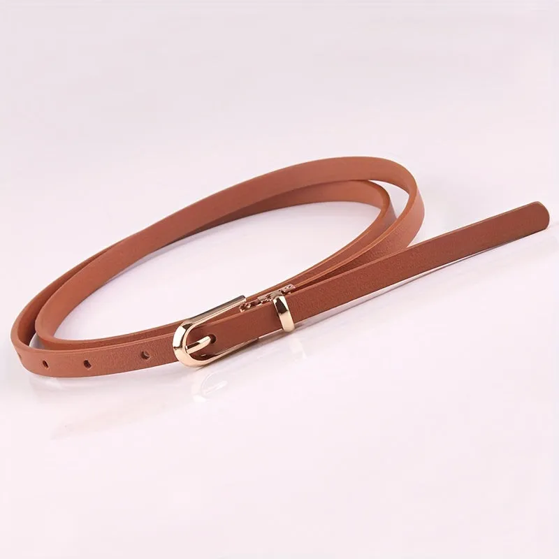 Stylish PU Leather Belt in Candy Colors for Women