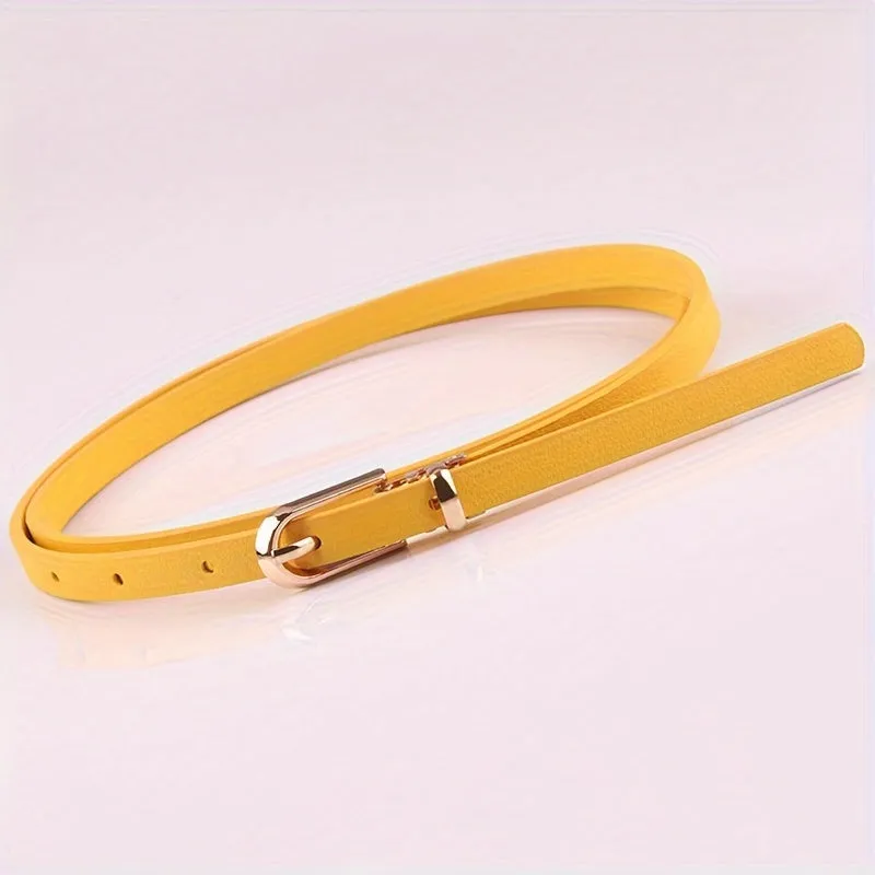 Stylish PU Leather Belt in Candy Colors for Women