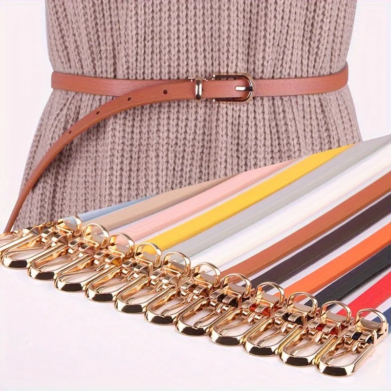 Stylish PU Leather Belt in Candy Colors for Women