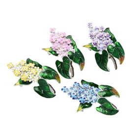 TEEK - Enamel Lilac Flower Brooches