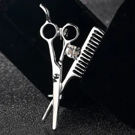 Tool Jewelry Scissors Combs Brooch For Personality Women Broches Collar Accessoris Hijab Pins For Esmalte De Unhas Relogio Vaz