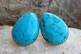 Turquoise stud earrings