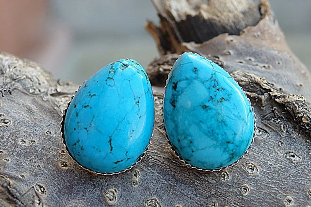 Turquoise stud earrings