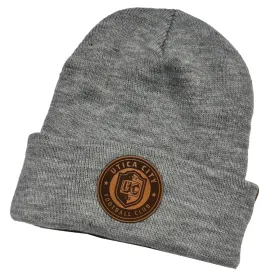 UCFC Branded Bills Grey Leather Patch Beanie