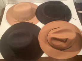 Vintage Lot of 4 Nice Hats, Serra, Gap, Ones Size Fits Most, Quality, Cowboy, Western Wear, Rancher, Sun Shade, Very Nice Hats